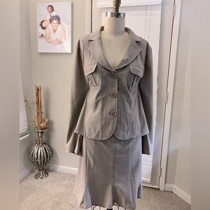 Lane Bryant light brown skirt suit